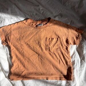 Zara Boys Orange Pocket T-Shirt